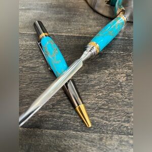 Stone Gold Plated Stone Pen and Letter Opener.